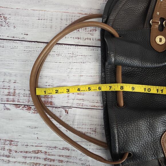 Cole Haan Genevieve Denny Pebbled Leather Drawstring Hobo Shoulder Bucket Bag - Picture 15 of 16